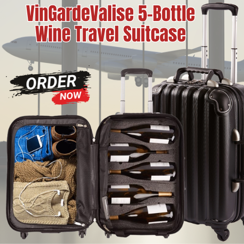 VinGardeValise 5-Bottle Wine Travel Suitcase